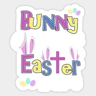 Easter Shirts Kids - Bunny Kisses and Easter Wishes Sticker